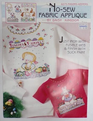 Daisy Kingdom No Sew Fabric Applique #6275 Finders Keepers Vintage 1992 Bunny - Image 1 of 4