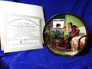 Norman Rockwell's The Inventor And The Judge Factory Box COA - Picture 1 of 4