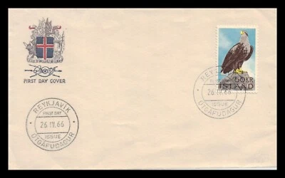 Iceland 1966 FDC, Sea-Eagle. Lot # 2. - Image 1 of 2