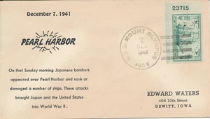MILITARY NAVAL COVER FIRST DAY EVENT - USS MOUNT OLYMPUS AGC JAPAN ATTACKS PEARL - Picture 1 of 1