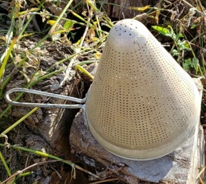 Vintage 1960's Aluminum Basket Cone Colander Strainer only - no pestle or stand - Picture 1 of 10