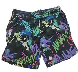 Cactus Man Ricky Singh Men's Retro Graffiti Art Shorts Multicolor Sz XL - Picture 1 of 3