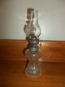 HURRICANE LAMP #5 BUBBLE MIDDLE, STRIPE BOTTOM - Picture 1 of 1