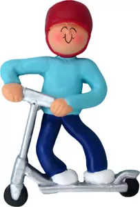Adorno de árbol de Navidad personalizado para montar scooter macho - Imagen 1 de 1