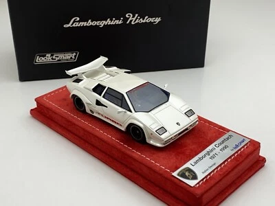 LOOKSMART 1/43 LS330A Lamborghini Countach 500 S Bi-Turbo White (BBR MR MAKEUP) - Immagine 1 di 4
