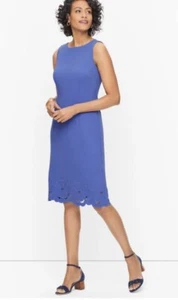 Talbots Dress Womens 4 Purple Sheath Ponte Knit Knee Length Stretch Career NWT - Picture 1 of 14