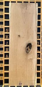 53A Eichenbrett Waschtischplatte Rustikal Baumkante Massiv 30mm x 42cm x123cm - Bild 1 von 3