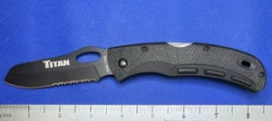 TITAN 11002 Mid Lock Combo Edge Folding Pocketknife DISCONTINUED Excellent Used - Picture 1 of 13
