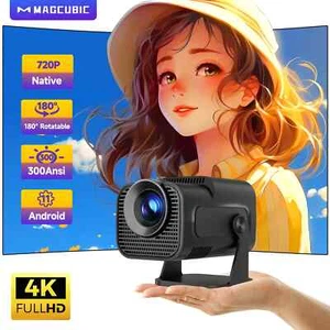 HY320 Mini Projecteur Nouvellement Natif 720P Android 11 4K 300ANSI Wifi6 BT5.0 - Photo 1/11