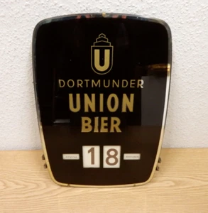 30er40er ewiger Kalender Dortmunder Union Bier 38x26 Spiegel Werbung 30s 40s - Bild 1 von 5