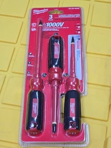 ⚡️ Juego de destornilladores aislados Milwaukee 48-22-2202 3 piezas 1000V * NUEVO - Imagen 1 de 5