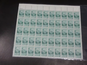 Hoja de 50 estampillas Rushmore Mountain 3c 1952 Sc#1011 MNH XF de Estados Unidos - Imagen 1 de 2