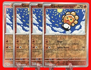 4x JCC Pokémon Castform Sunny Form 020/191 Surging Sparks Holograma Inverso 2024 Casi Nuevo - Imagen 1 de 2