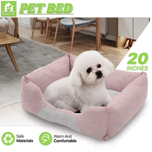 Winter Pet Cat Dog Bed Fluffy Plush Washable Mat Self Warming Rectangle Bolster - Picture 1 of 10