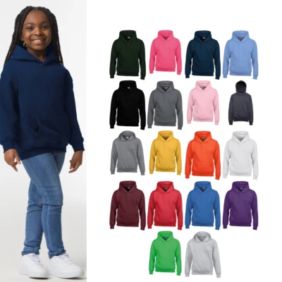 Sudadera con Capucha Juvenil 18500B - Gildan Mezcla Pesada Doble Forro Capucha Foto 1 de 4