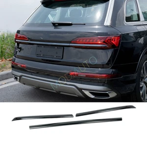 2021-2023 For AUDI Q7 SQ7 Steel Black Rear Trunk Box Tail Gate Deocr Cover Trim - Picture 1 of 6