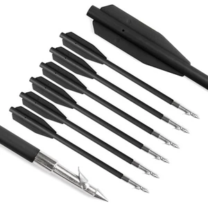 6.8" Black Plastic Fishing Hunting Bolts Arrows for 50-130lbs Pistol Crossbow 6X - Picture 1 of 10