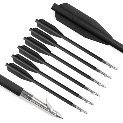 6.8" Black Plastic Fishing Hunting Bolts Arrows for 50-130lbs Pistol Crossbow 6X - Image 1 of 4