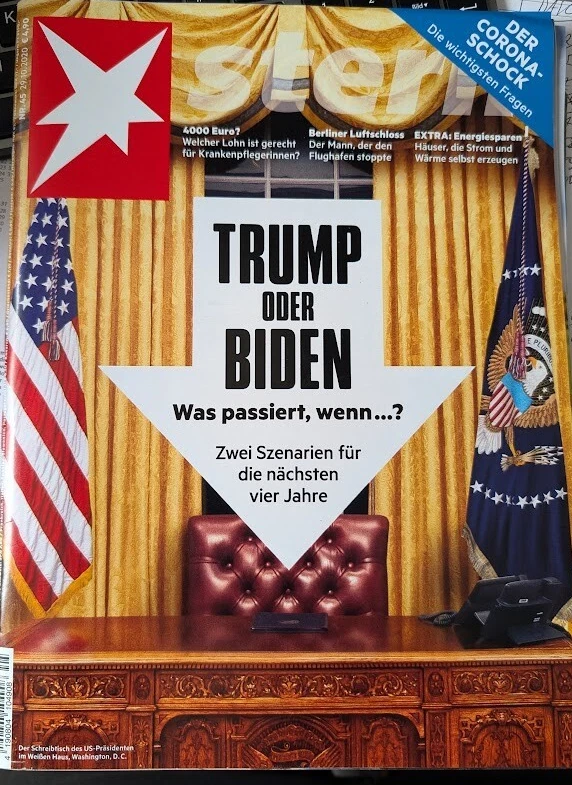 STERN magazine " TRUMP or BIDEN " 45/2020 Germany NEU UNRELEASED - Image 1 of 1