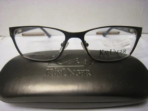 KAY UNGER EYEGLASSES FRAME K196 BROWN 53-16-140-33V WITH CASE AUTHENTIC - Picture 1 of 5