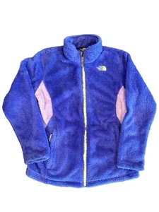 The North Face Girls XL Blue / Purple Osito Fuzzy Full Zip Jacket Free Shipping - Picture 1 of 5