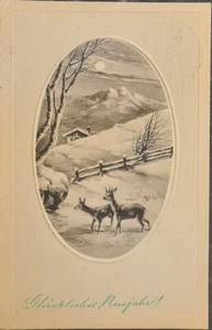 New Years Postcard From Germany - Stamped & Posted 31 Dec 1912 - Buy 3+ save15%  - Picture 1 of 2
