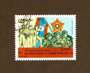 Leos Postage Stamp 1989, 40th Anniversary of People's Army of Laos, 250 KIP - Picture 1 of 2