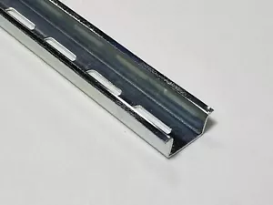 10 Stck. DIN Schiene schmaler Schlitzstahl, hochprofilig, 35x15 mm, 1,5 mm dick, 2 Meter - Bild 1 von 2