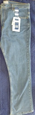 Saddlebred Men's Straight Jeans Size 34x30 Blue Denim Cotton Boot Cut NWT Foto 1 de 3