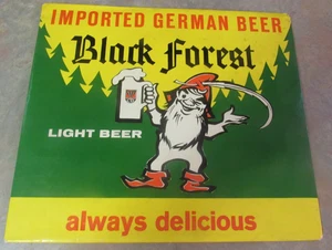 VINTAGE BLACK FOREST GERMAN BEER CARDBOARD STORE DISPLAY SIGN - Picture 1 of 6