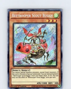 Yu-Gi-Oh TCG Beetrooper Scout Buggy DAMA-EN000 1st Edition Secret Rare Card NM - Picture 1 of 2