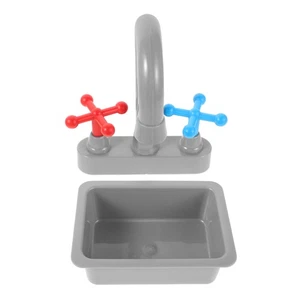 Kitchen Toy Faucet Child Small Sink Model Accessories Kids Play Dishwasher - Picture 1 of 12