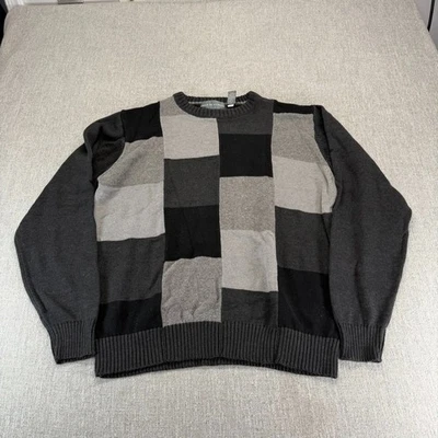 Suéter Osacar De La Renta Hombres Grande Cuadros Algodón Acrílico Pullover Preppy Oficina Foto 1 de 4