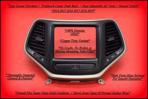 14–19 Jeep Cherokee Trailhawk Center Dash Vent & Radio Bezel Trim | OEM - Picture 1 of 6