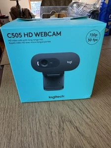 Logitech C505 HD Webcam - 720p HD External USB Camera for Desktop New Open Box - Afbeelding 1 van 5