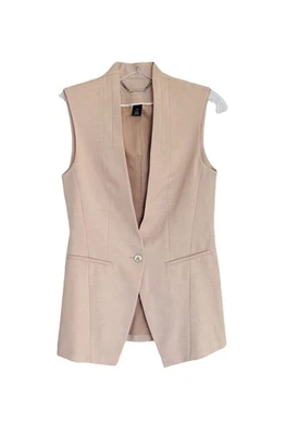 Chaleco hasta la cadera forrado ajustado del mercado negro de la Casa Blanca nuevo sin etiquetas talla 00 Foto 1 de 4