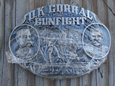 Nueva hebilla de cinturón de latón macizo Tombstone Arizona OK Corral 26 de octubre de 1881 Foto 1 de 4