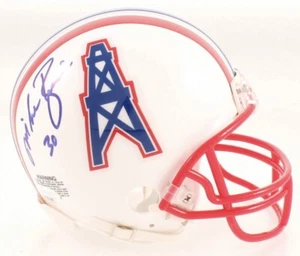 Mike Rozier Signed Oilers Mini-Helmet (JSA COA) - Picture 1 of 2