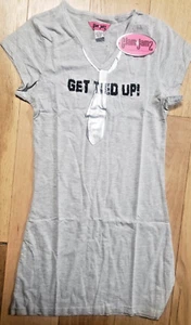 50 Shades of Gray Womens Night Shirt Pajamas Tied Gray Glam Jamz Large New Tags - Picture 1 of 3