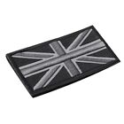Fashion Union Jack Uk Flag Badge Patch Stick Back 10Cm X 5Cm , (Black/Gray) Z5k8