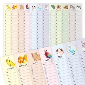 Wandkalender Geburtstagskalender immerwährend mit Haustier Motiv I dv_1160 - Bild 1 von 9