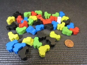 Wooden Vehicle Meeples Kanban Board Game Parts Replacement Cars - Picture 1 of 2