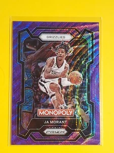 Ja Morant 2023-24 Panini Prizm #44 Purple Wave Monopoly Prism Memphis Grizzlies - Picture 1 of 12