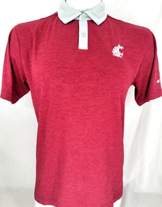 NEW Washington State Cougars Columbia Omni-Wick Range SS Golf Polo Shirt Men's L - Picture 1 of 9