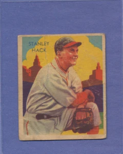 1935 Diamond Stars Stan Hack #34 HOF RC Chicago Cubs Rookie LOW GRADE - Picture 1 of 2