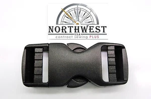 3/4" Dual Adjust Double/Double Side Release Buckles 10 per lot Black - Picture 1 of 1