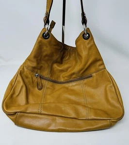 Tignanello Genuine Leather Brown Purse Satchel Shoulder Bag Handbag - Picture 1 of 11