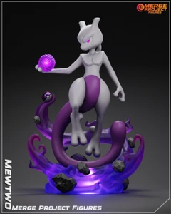 Pokemon Mewtwo Legendario Resina Figura Modelo Colección Estatua NO PINTADA/ENSAMBLADA - Imagen 1 de 5