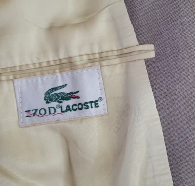Abrigo deportivo Izod LACOSTE para hombre dorado cocodrilo metal botones talla 40R chaqueta de colección Foto 1 de 4