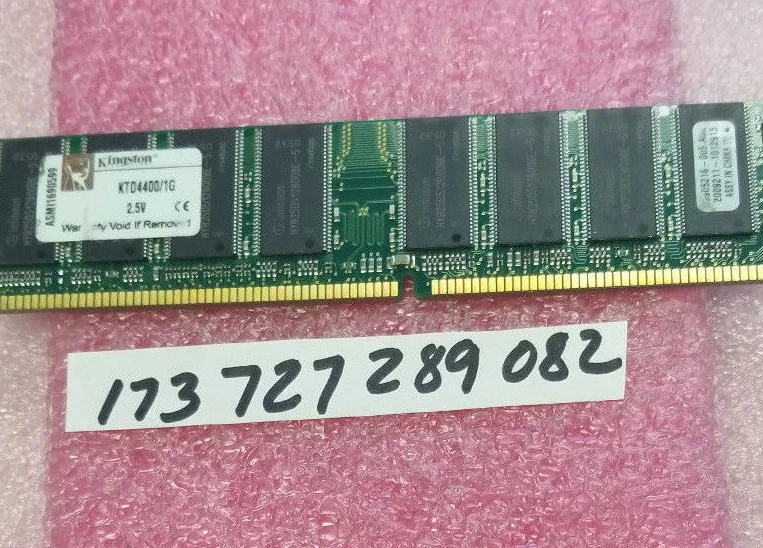 1gb pc2100 ddr ddr1 266 non-ecc 184pin desktop pc ram low density intel memory  - Image 1 of 1